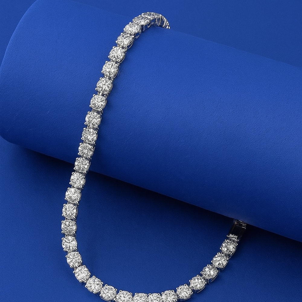 Tennis Bracelet Gold Plated 4.0mm Round Cubic Zirconia